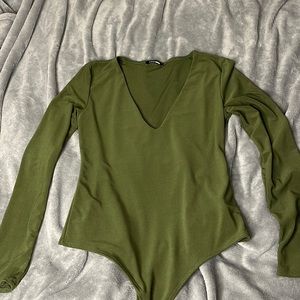 Olive green body suit